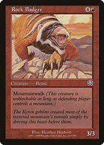Glossy Finish Mercadian Masques Rock Badger ( #210 )