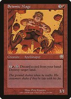 Glossy Finish Mercadian Masques Seismic Mage ( #211 )