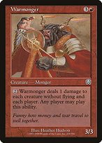Glossy Finish Mercadian Masques Warmonger ( #225 )