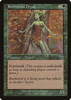 Glossy Finish Mercadian Masques Rushwood Dryad ( #263 )