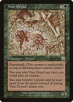 Glossy Finish Mercadian Masques Vine Dryad ( #284 )