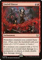 Matte Finish March of the Machine Commander Uncivil Unrest ( #35 )