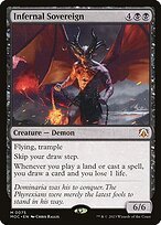 Matte Finish March of the Machine Commander Infernal Sovereign ( #75 )