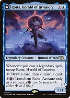 Glossy Finish March of the Machine Rona, Herald of Invasion // Rona, Tolarian Obliterator ( #75 )