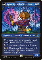 Glossy Finish March of the Machine Rona, Herald of Invasion // Rona, Tolarian Obliterator ( #295 )