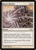 Matte Finish Mirrodin Razor Barrier ( #17 )