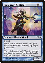 Matte Finish Mirrodin Lumengrid Sentinel ( #40 )
