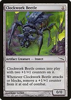 Matte Finish Mirrodin Clockwork Beetle ( #153 )