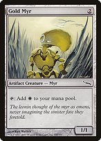 Matte Finish Mirrodin Gold Myr ( #180 )