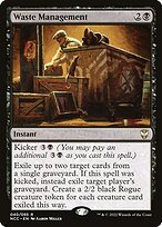 Matte Finish New Capenna Commander Waste Management ( #40 )