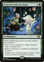 Glossy Finish Neon Dynasty Commander Concord with the Kami ( #25 )