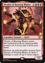 Glossy Finish Neon Dynasty Commander Myojin of Roaring Blades ( #36 )
