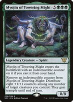 Glossy Finish Neon Dynasty Commander Myojin of Towering Might ( #38 )