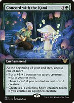 Glossy Finish Neon Dynasty Commander Concord with the Kami ( #65 )