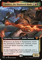 Glossy Finish Neon Dynasty Commander Chishiro, the Shattered Blade ( #73 )