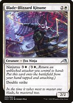 Glossy Finish Kamigawa: Neon Dynasty Blade-Blizzard Kitsune ( #5 )