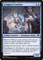 Glossy Finish Kamigawa: Neon Dynasty Armguard Familiar ( #46 )