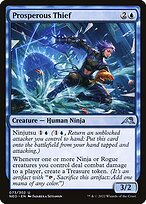 Glossy Finish Kamigawa: Neon Dynasty Prosperous Thief ( #73 )