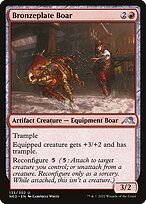 Glossy Finish Kamigawa: Neon Dynasty Bronzeplate Boar ( #135 )