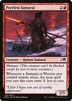 Glossy Finish Kamigawa: Neon Dynasty Peerless Samurai ( #156 )