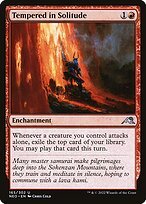Glossy Finish Kamigawa: Neon Dynasty Tempered in Solitude ( #165 )