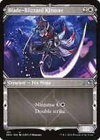 Glossy Finish Kamigawa: Neon Dynasty Blade-Blizzard Kitsune ( #331 )