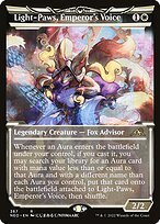 Glossy Finish Kamigawa: Neon Dynasty Light-Paws, Emperor's Voice ( #367 )