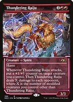 Glossy Finish Kamigawa: Neon Dynasty Thundering Raiju ( #389 )