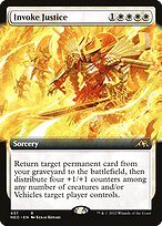 Glossy Finish Kamigawa: Neon Dynasty Invoke Justice ( #437 )