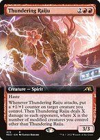 Glossy Finish Kamigawa: Neon Dynasty Thundering Raiju ( #472 )