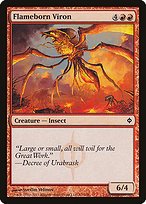 Matte Finish New Phyrexia Flameborn Viron ( #83 )