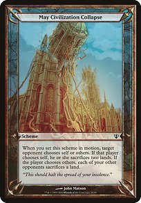 Matte Finish Archenemy Schemes May Civilization Collapse ( #25 Variant)