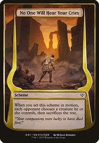 Matte Finish Archenemy: Nicol Bolas Schemes No One Will Hear Your Cries ( #13 Variant)