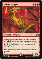 Glossy Finish Magic Origins Shivan Dragon ( #285 )