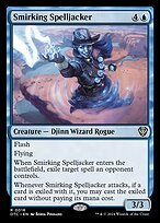 Matte Finish Outlaws of Thunder Junction Commander Smirking Spelljacker ( #16 )