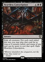 Matte Finish Outlaws of Thunder Junction Commander Heartless Conscription ( #21 )