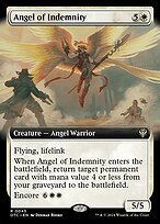 Matte Finish Outlaws of Thunder Junction Commander Angel of Indemnity ( #45 )