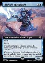 Matte Finish Outlaws of Thunder Junction Commander Smirking Spelljacker ( #52 )