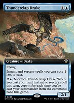 Matte Finish Outlaws of Thunder Junction Commander Thunderclap Drake ( #53 )
