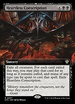 Matte Finish Outlaws of Thunder Junction Commander Heartless Conscription ( #57 )