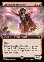 Matte Finish Outlaws of Thunder Junction Commander Crackling Spellslinger ( #61 )