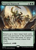 Matte Finish Outlaws of Thunder Junction Commander Vengeful Regrowth ( #71 )
