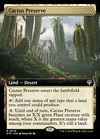 Matte Finish Outlaws of Thunder Junction Commander Cactus Preserve ( #76 )