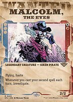 Matte Finish Outlaws of Thunder Junction Malcolm, the Eyes ( #295 )