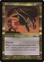 Matte Finish Planeshift Shivan Wurm ( #124 )