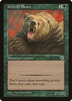 Matte Finish Portal Grizzly Bears ( #169 )