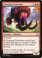 Matte Finish Rivals of Ixalan Charging Tuskodon ( #97 )