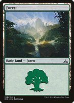Matte Finish Rivals of Ixalan Forest ( #196 )