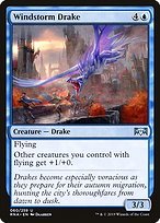 Glossy Finish Ravnica Allegiance Windstorm Drake ( #60 )