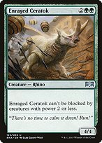 Glossy Finish Ravnica Allegiance Enraged Ceratok ( #125 )